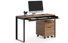 Linea Console Desk in Natural Walnut