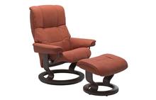 FLOOR MODEL - Mayfair Large Stressless Chair and Ottoman in Paloma Henna