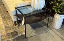 Sling End Table in Burnished Iron