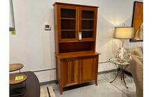 Two Door Flare Leg Hutch and Buffet in Natural Cherry