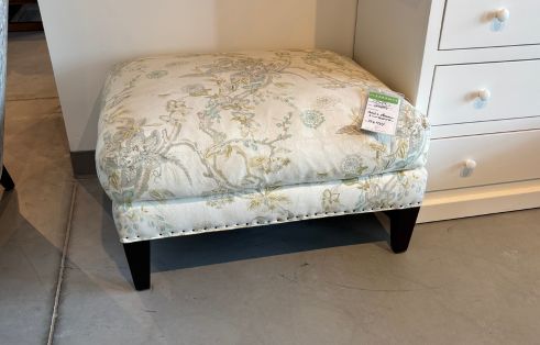 Addie Ottoman in Treasures Natural