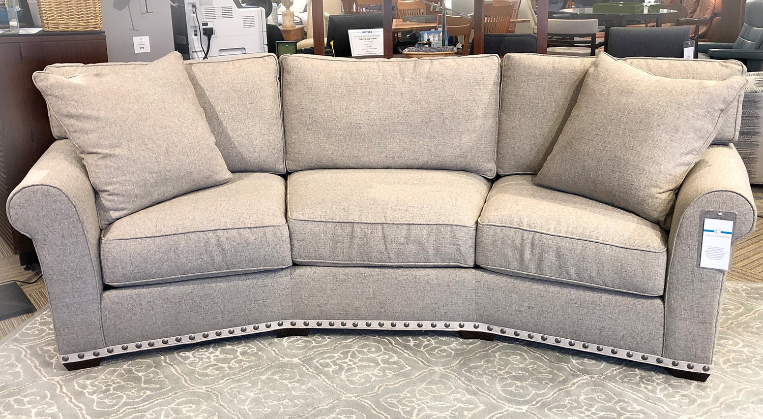 Circle Furniture - Taylor Wedge Sofa in Spa