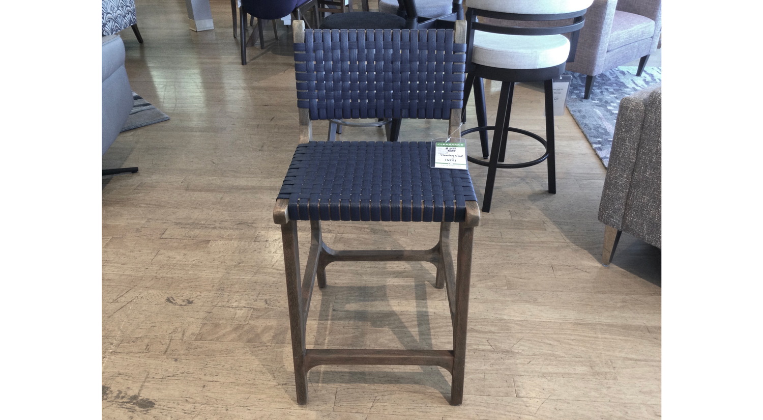 Circle Furniture Rawley Counter Stool in Navy Counter Seating