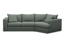 Milford Cuddle Chaise Sectional in Taxi Aqua