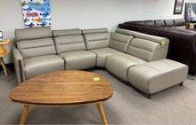 FLOOR MODEL - Emily Stressless Power Sectional in Mushroom