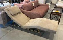 Fred Chaise in Taupe Leather by Thayer Coggin