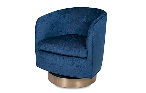 Roxy O Swivel Chair with Bronze Base
